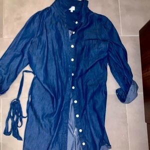 Denim long sleeve dress